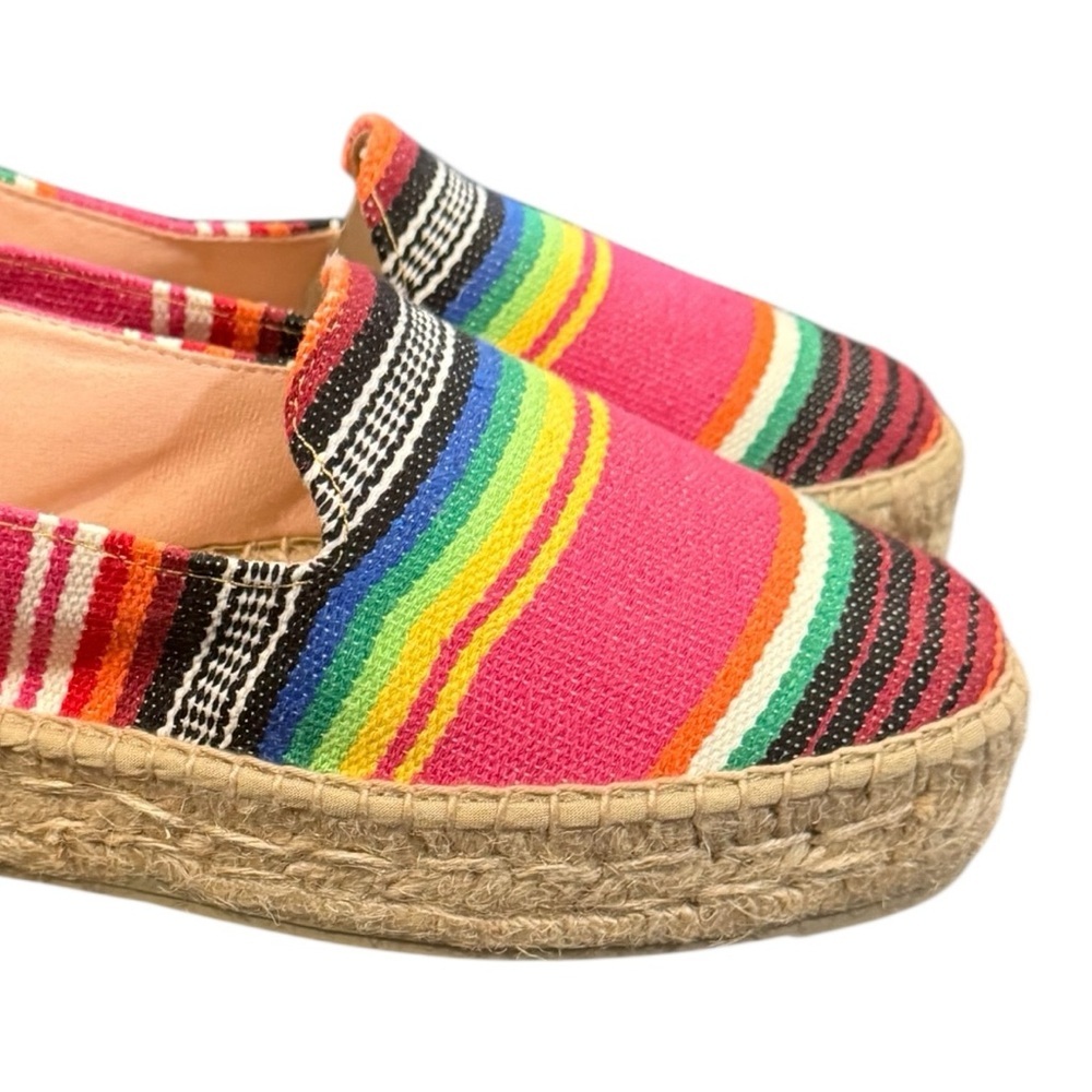 Striped Pink Multicolor Espadrille Slip-On - Picture 6 of 16